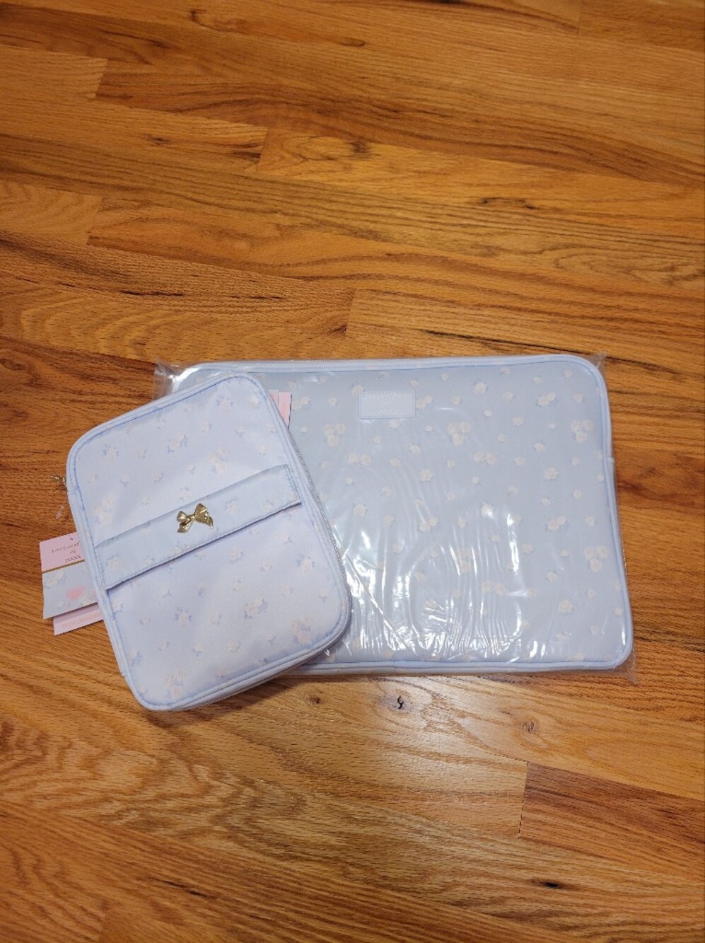 NWT LoveShackFancy x Target Yoobi Tech Set Laptop Sleeve & Tech Organizer Blue